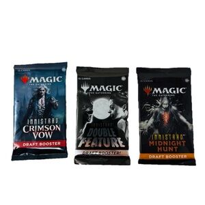 Lot of 3 Magic The Gathering Innistrad Crimson Vow, Midnight Hunt,Double Feature